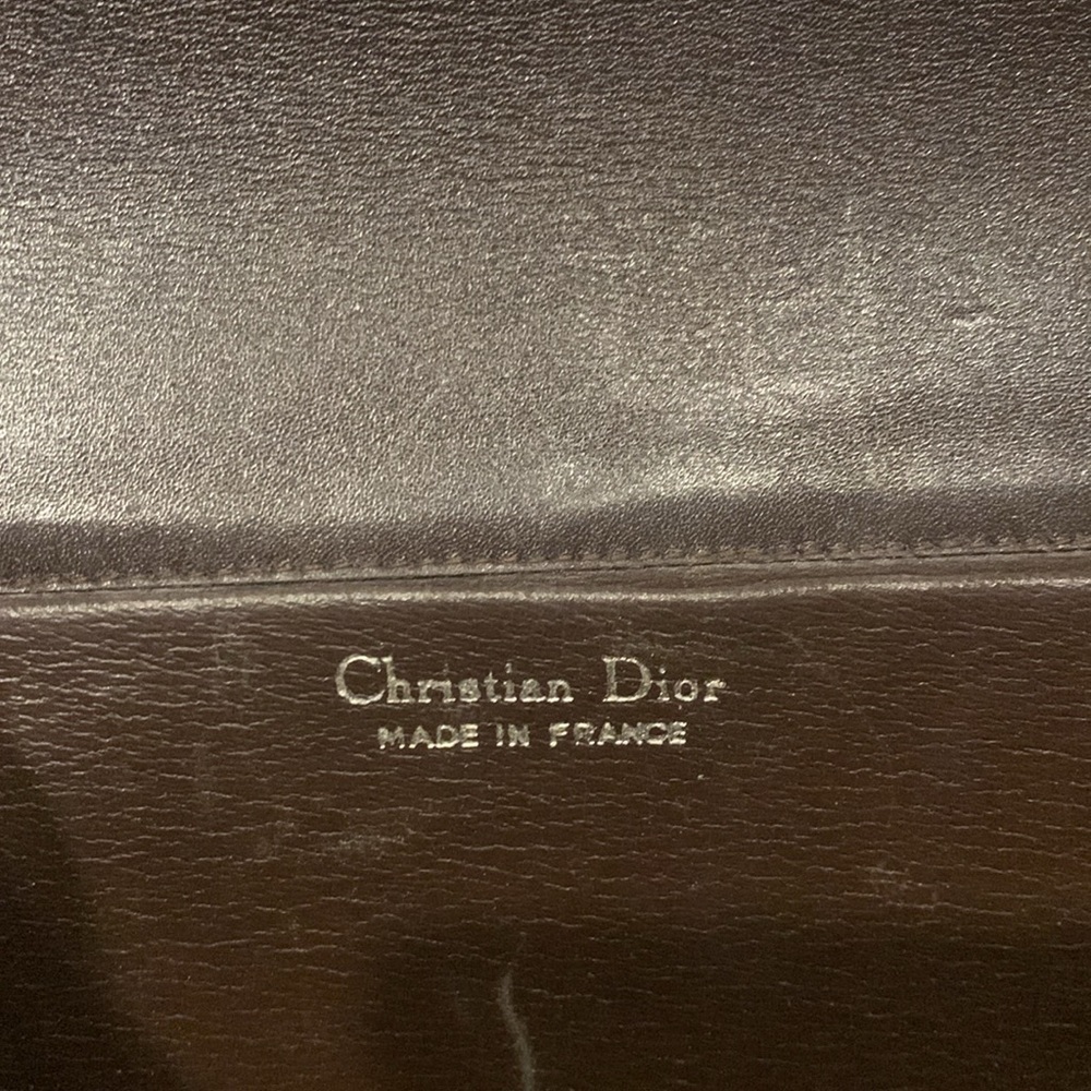 Dior leather shoulder bag brown and gold - Picture 12 of 13
